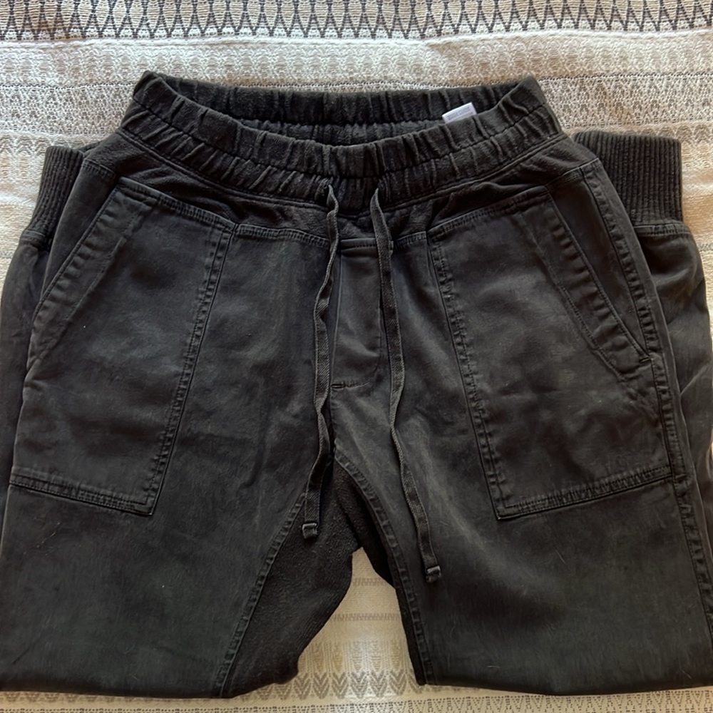 James Perse Black Jogger Track Pants - Picture 2 of 6